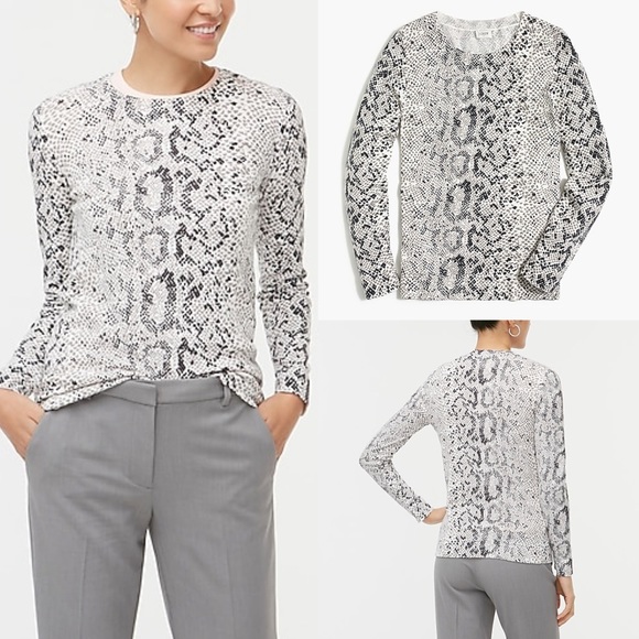J. Crew Factory Sweaters - J. Crew Snake Print Teddie Sweater